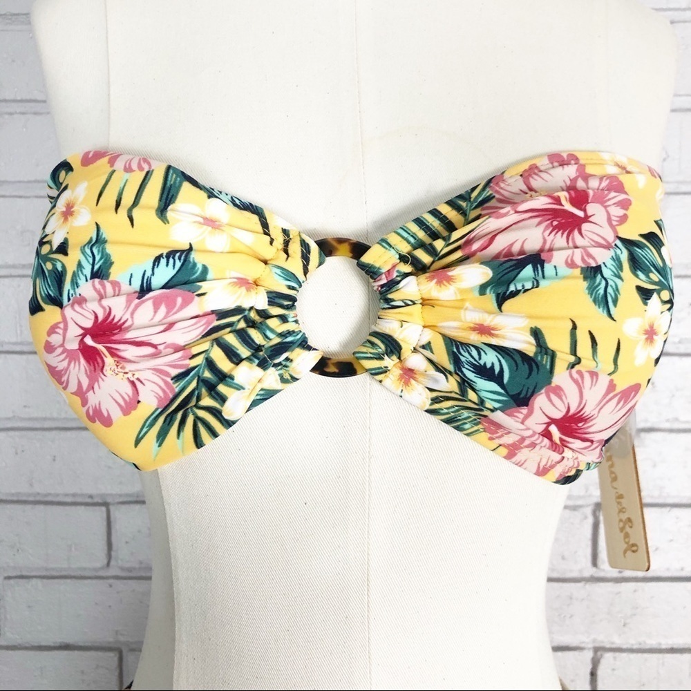 Cabana del Sol Women’s‎ Yellow Floral Bikini - Picture 2 of 10